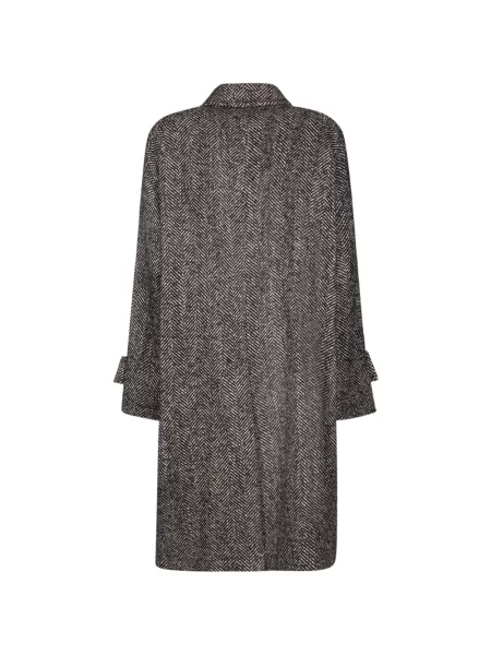 Palton Tagliatore cu model herringbone negru