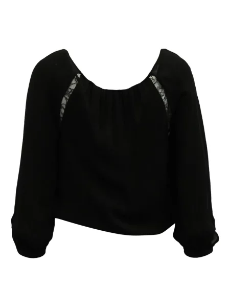 Bluză Alice + Olivia de mătase negru