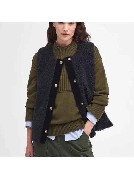 Kamizelka Barbour typu teddy czarna