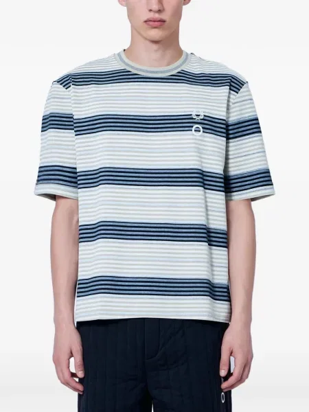 Pruhované tričko Fred Perry zelené