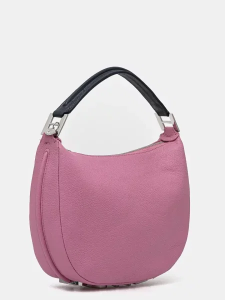 Кожаная сумка Silvian Heach розовая