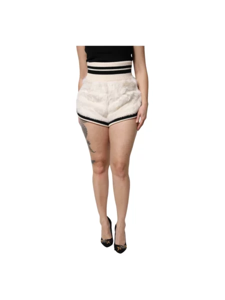 Szorty Dolce And Gabbana z wysoką talią białe