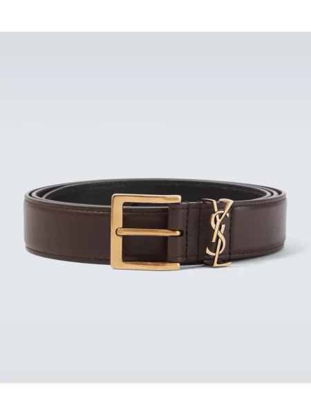 Curea Saint Laurent din piele maro