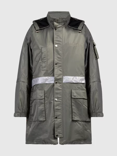 Куртка з вишивкою логотипа Rokh зелена