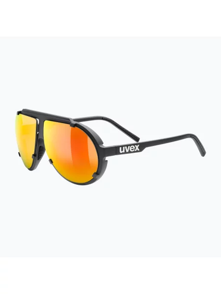 Okulary przeciwsłoneczne UVEX Esntl Pina black matt/miror red czarne