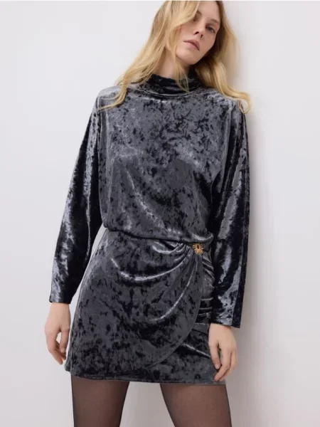 Reserved Rochie mini gri-închis gri