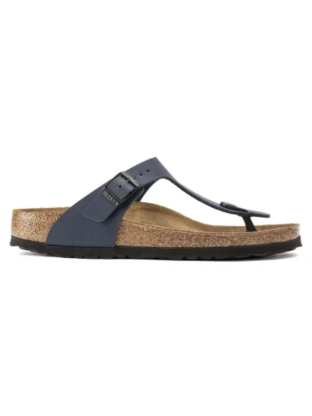 Sandały Birkenstock skórzane niebieskie