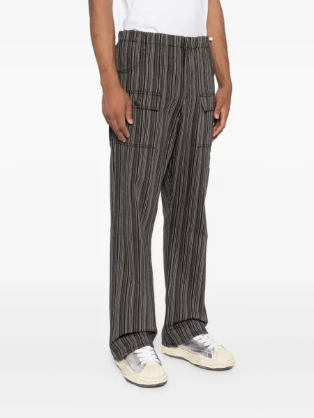 Kalhoty Maison Mihara Yasuhiro se záplatami černé