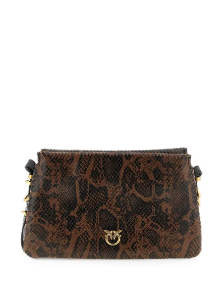 Geanta crossbody Pinko din piele cu imagine maro
