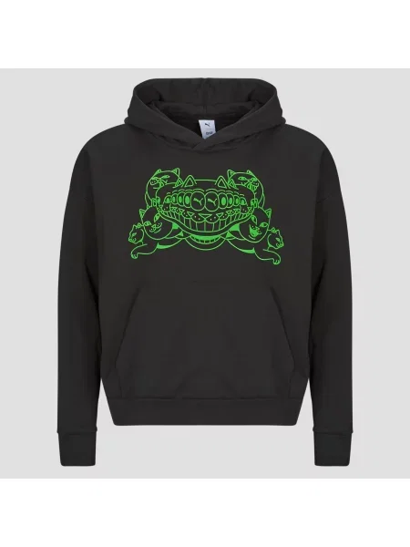 Puma melegítőfelső PUMA x RIPNDIP nyomott mintás kapucnis fekete