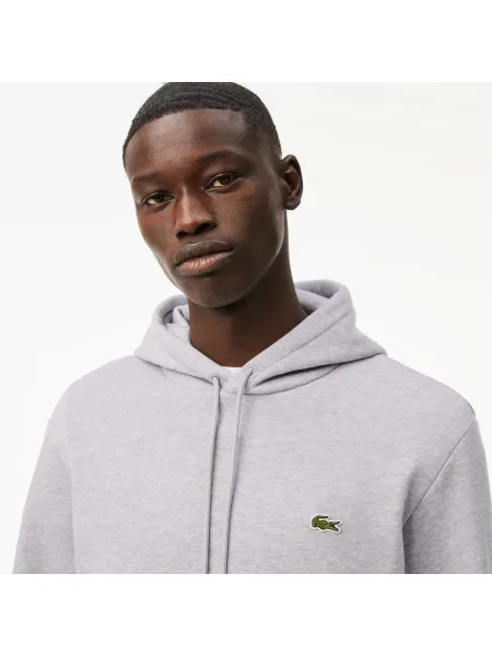 Lacoste Bluza Z Kapturem Z Bawełny Organicznej szary