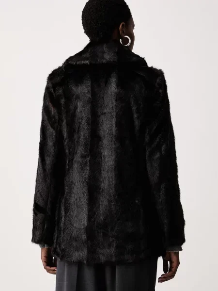 Zadig&Voltaire płaszcz ze sztucznego futra FLEUR czarne