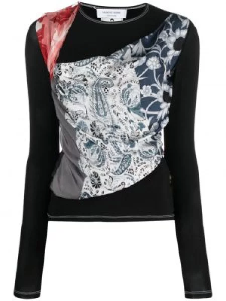 Дълго тениска Marine Serre черно