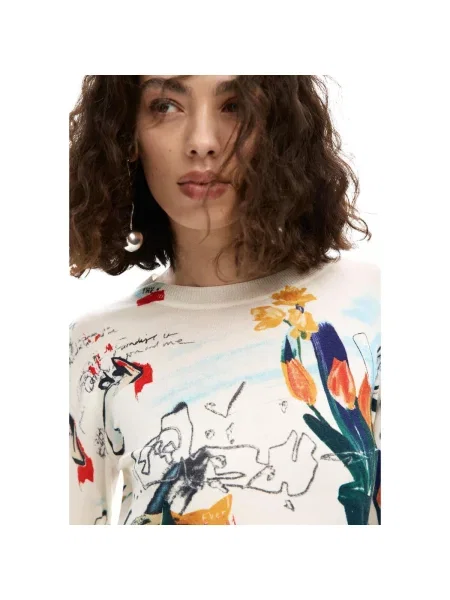 Casual tričko Desigual biela
