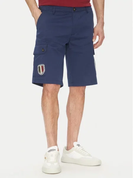 Aeronautica Militare Šortky z materiálu Tmavomodrá
