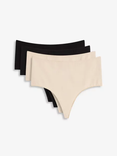 Figi maxi z miękkiej bawełny 4 pary czarne