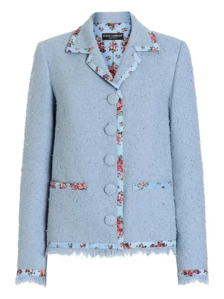 Geacă Dolce & Gabbana cu model floral albastru