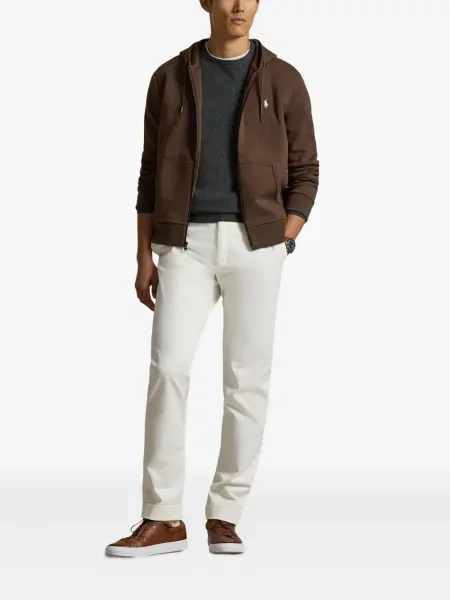 Dlouhá pruhovaná s límcem kšiltovka Polo Ralph Lauren modrá