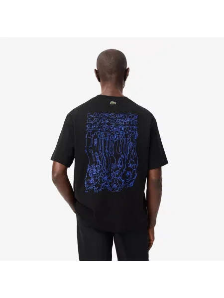 Lacoste T-Shirt O Luźnym Kroju czarny