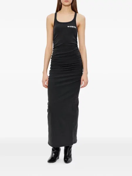 Rochie cu volane Misbhv cu imagine negru