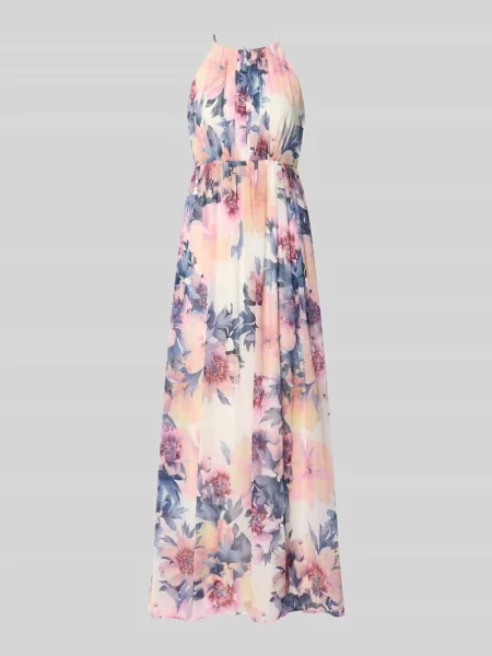 Długa sukienka z szyfonu we wzór na całej powierzchni Jake*s Cocktail