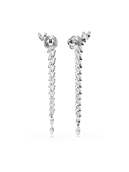 Swarovski kolczyki metalowe z cyrkonią MESMERA szare