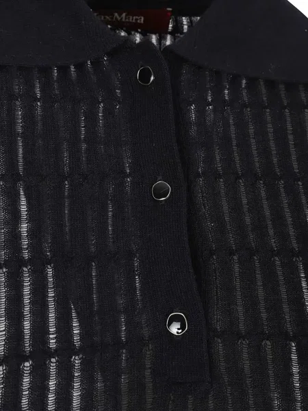 Поло тениска Max Mara с кръгло деколте синьо