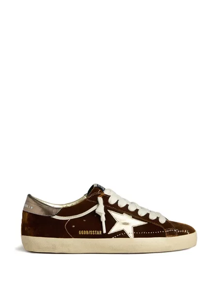 Sneakerși Golden Goose de catifea auriu