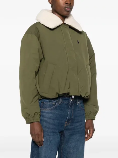 Geacă Polo Ralph Lauren cu glugă verde
