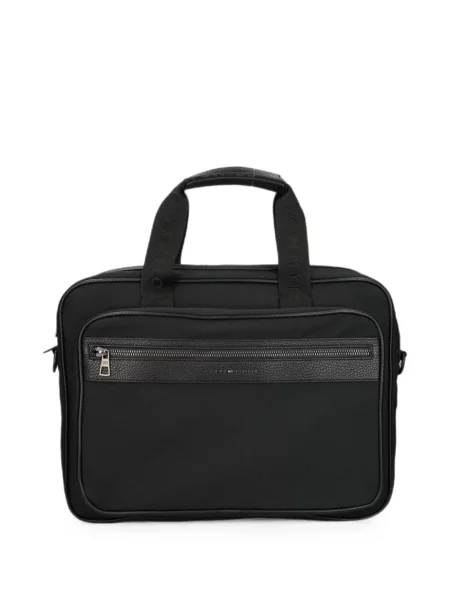 Geantă pentru laptop Tommy Hilfiger cu autograf negru