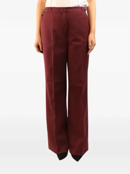 Pantaloni Gabriela Hearst cu cataramă roșu