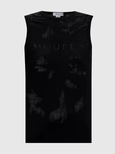 Топ з прозорими вставками Alexander Mcqueen чорний