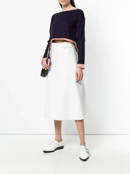 Pletená asymetrická halenka Comme Des Garçons Pre-owned fialová