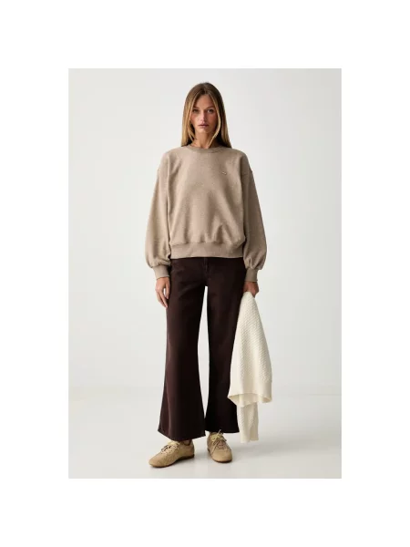 Marc O'Polo jeansy wide leg brązowe
