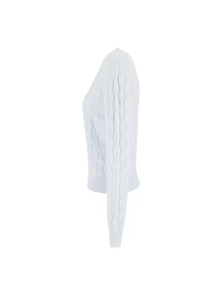 Sweter Allude z dekoltem w serek niebieski