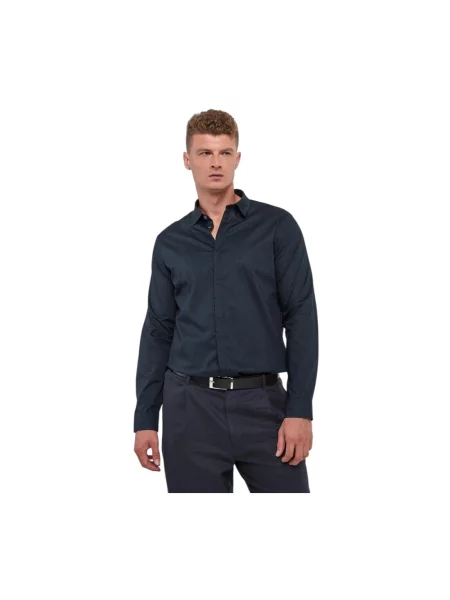 Koszula Armani Exchange niebieska