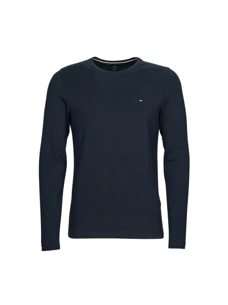 Strečové tričko s dlhými rukávmi Tommy Hilfiger modrá