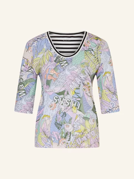 T-shirt z rękawem o dł. Marc Cain