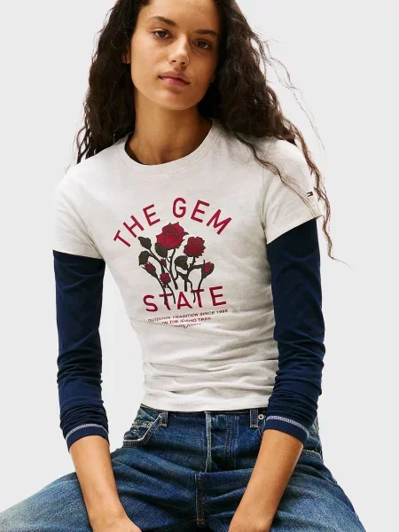 Футболка Tommy Jeans серая