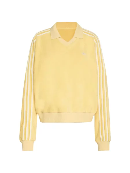Top Adidas cu decolteu rotund cu dungi cu umerii deschiși negru