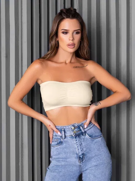 ISSA Plus Бюстгальтер Без підкладки бежевий