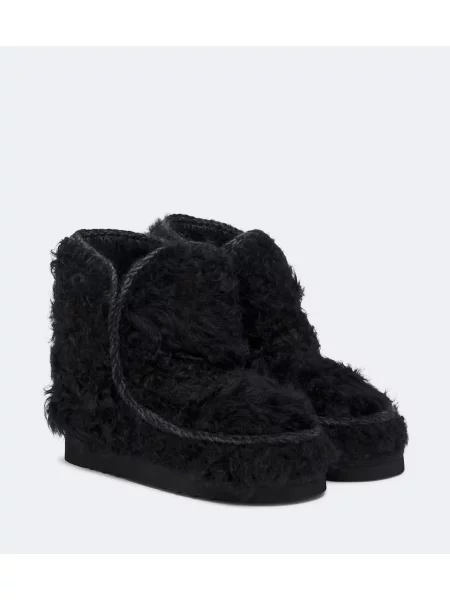 Cizme scurte Mou din piele de oaie negru
