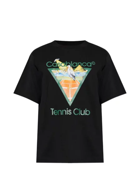 Tricou Casablanca cu imagine tenis negru