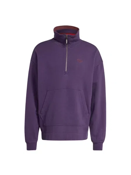ADIDAS ORIGINALS Μπλούζα φούτερ ALTERNATIVE SPORT HALF ZIP GRAPHIC FLEECE κυκλάμινο / βατόμουρο