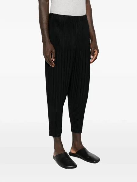 Κωνικό παντελόνι Homme Plissé Issey Miyake μαύρο