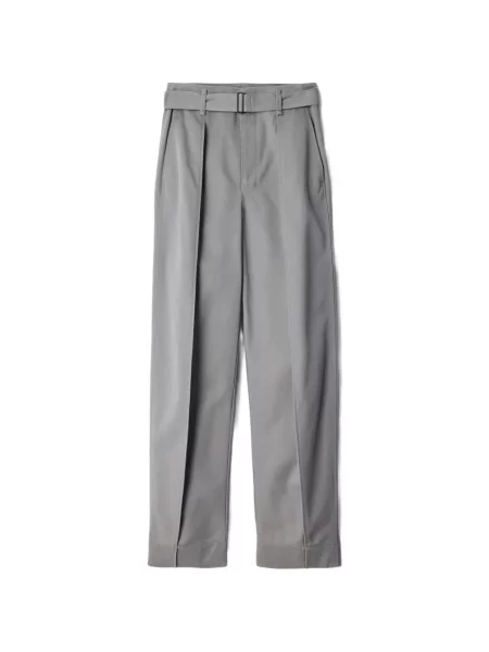 Pantaloni Lemaire din țesătură twill gri