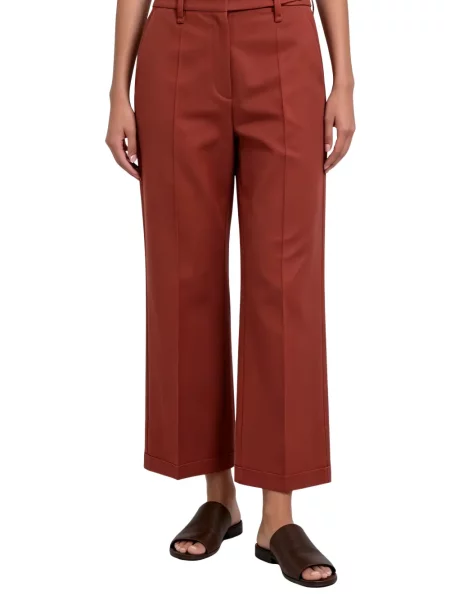 Decupat pantaloni Brunello Cucinelli roșu