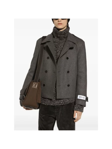 Płaszcz Dolce And Gabbana wełniany szary
