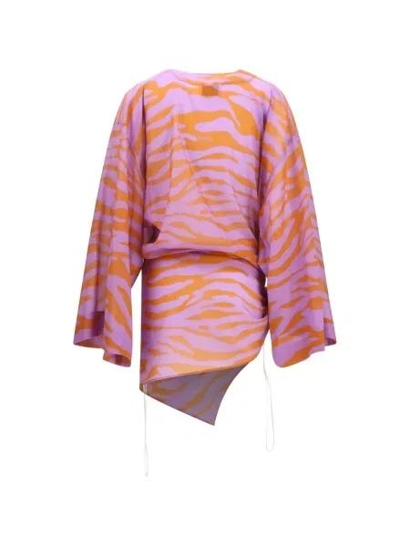 Rochie mini The Attico cu imagine cu model zebră roz