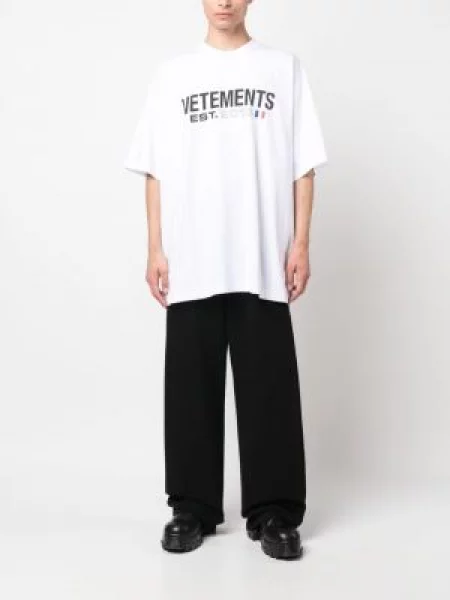 Tričko Vetements s potiskem bílé